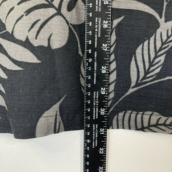 Jamaica Jaxx Authentic Island Style 100% Silk Button Down Black Gray Shirt - Picture 7 of 10